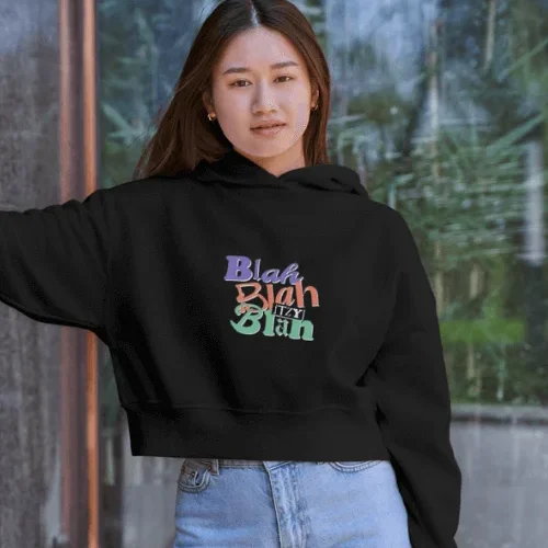 Itzy Blah Blah Blah Cropped Hoodie #1