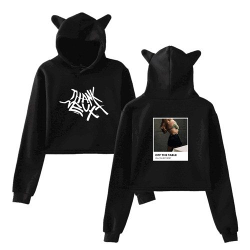 Ariana Grande Thank U Next Cropped Hoodie #1