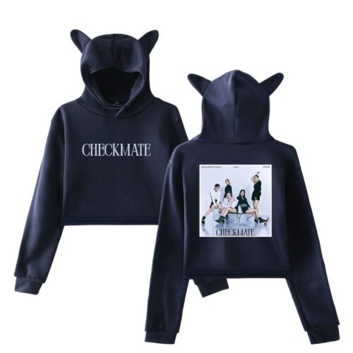 Itzy Checkmate Cropped Hoodie #4