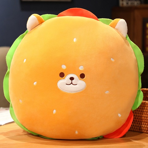 Plush Animal Hamburger Pillow #1 (P48)